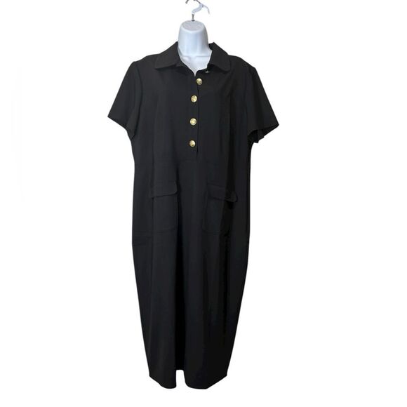 black plus size black tie dress Verano Mosquetero Midi Dress